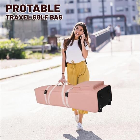 Golf Travel Bags for Airlines with Adjustable Support Rod and Detachable - Picture 4 of 8